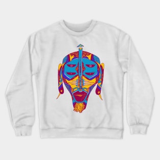 Triad African Mask No 11 Crewneck Sweatshirt